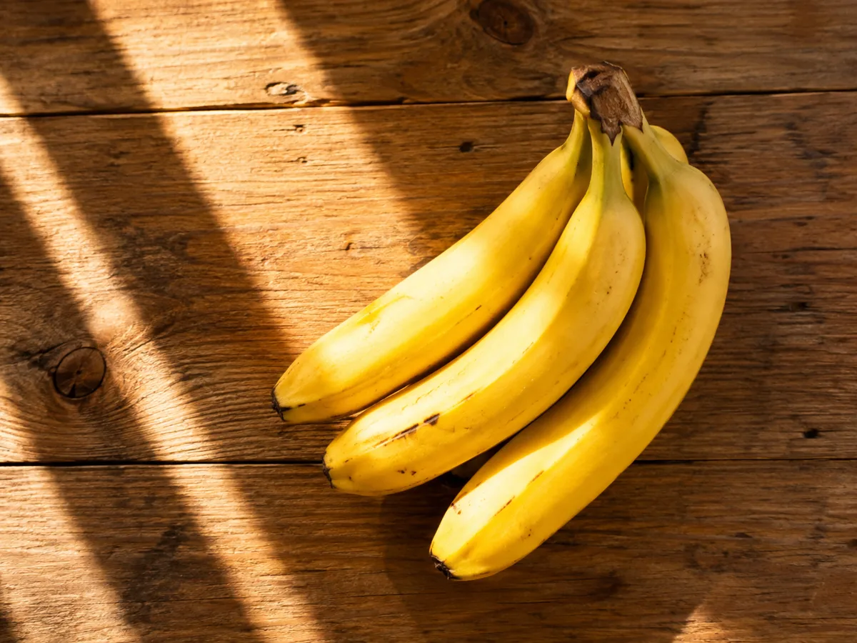 A bunch of ripe bananas for a blood pressure-friendly food guide.