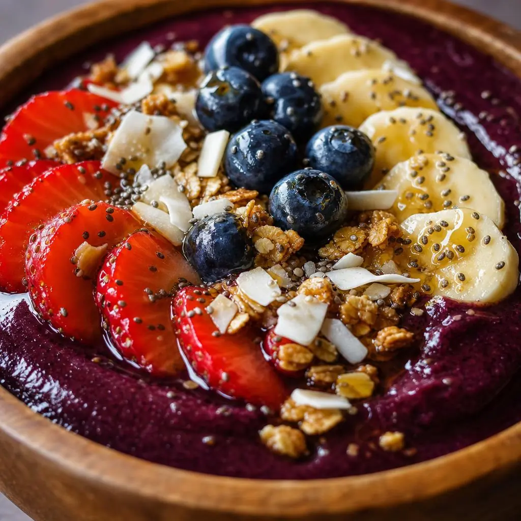 Acai Berry Smoothie Bowl close up